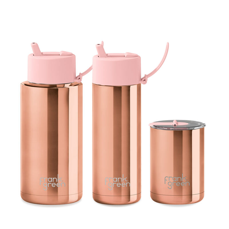 frank green 20oz Rose Gold Bottle With Blushed Flip Lid image number 1